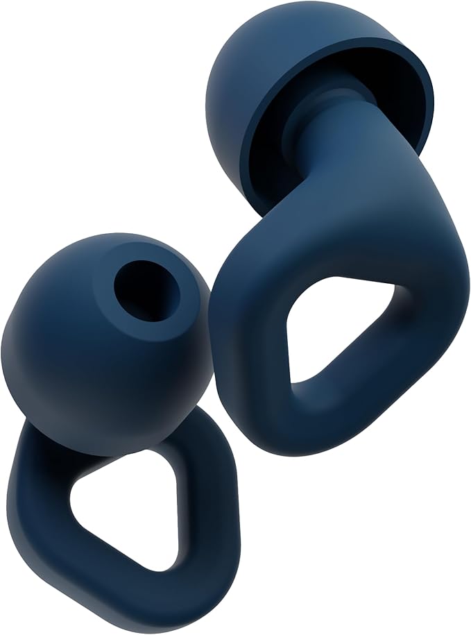 Zenz Unwind Ear Plugs for Sleeping Noise Reduction - Comfy Reusable Soft Silicone Earplugs for Focus, Study, Work - 8 Pair Eartips in XS/S/M/L - 27dB Hearing Protection with Storage Case - Lagoon navy