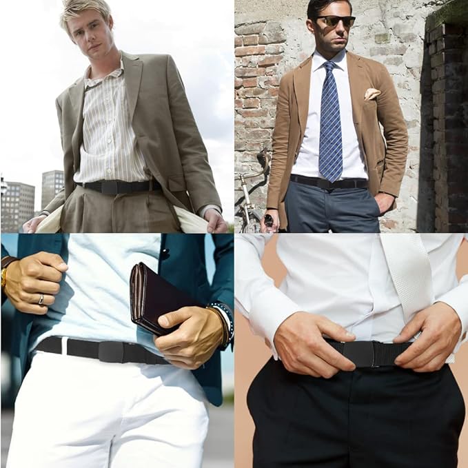 AGPTEK Travel Money Belt, Hidden Money Pouch, Anti-Theft Security Waist Wallet, Secret Compartment Money Hideaway for Business Trip Jogging Outdoor Working, Gift for Fathers Dad Men Boyfriend, Black