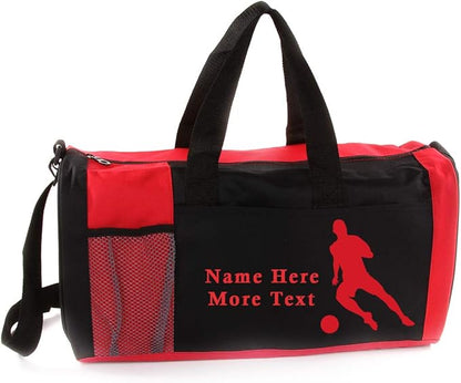 Personalized Kids 18 Inch Sport Duffel Bag With Custom Name & Text - Soccer