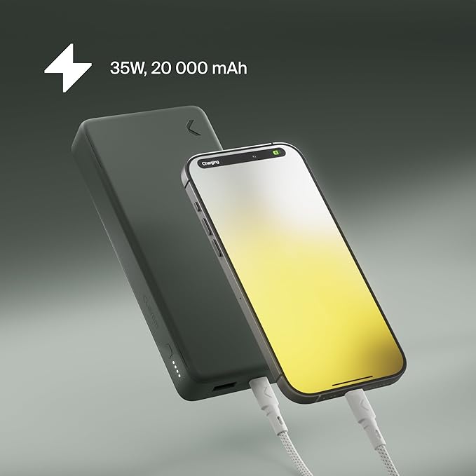 Clemm Portable Charger Quick Charging Power Bank (Gray, 20000, Milliamp Hours)