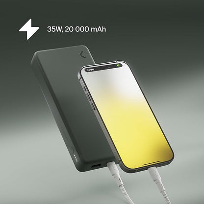 Clemm Portable Charger Quick Charging Power Bank (Gray, 20000, Milliamp Hours)