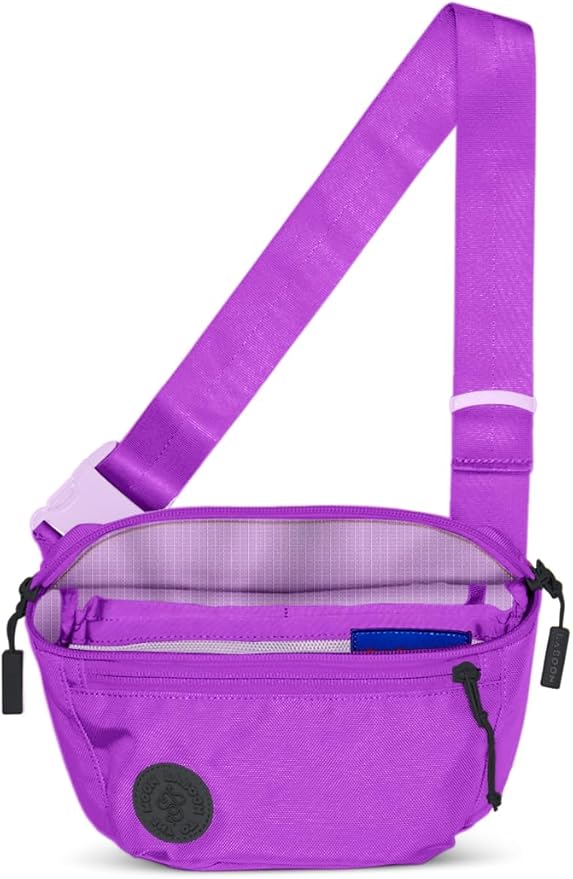 Baboon to the Moon Fanny Pack - Trendy, Compact, Water-Repellent Waist Bag in Multiple Colors and Sizes for Men and Women (Electric Purple, Full Size (3L))