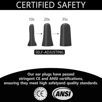 Quality Foam Ear Plugs 500 Pair - 32 dB Noise Cancelling High Decibel Sound Blocking Soft - Dispenser Refill Safety Hearing Protection Ear Protection Disposable Ear Plugs Bulk