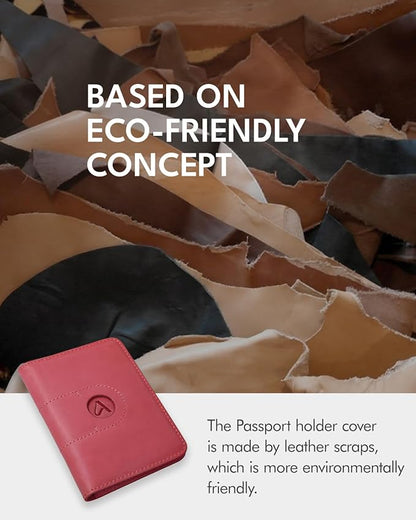 ALLIVE Genuine Leather Passport Holder with Airtag, Travel Must Haves Airport Essentials, Case Travel Gifts