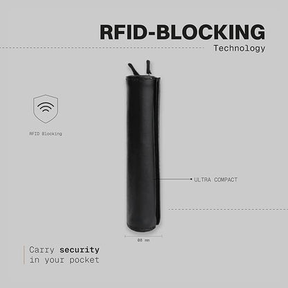 The Frenchie Co. - Speed Wallet Mini - Ultra-Slim RFID Card Holder - Quick-Access Pull Tab, Front Pocket Minimalist Design - Full-Grain Italian Leather