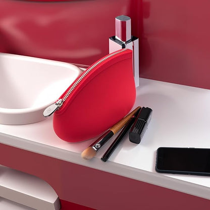 Small Makeup Bag by Pudinbag | The Premium Silicone Purse Bag | Vegan Hygenic Eco-friendly | Water and Heat Resistant