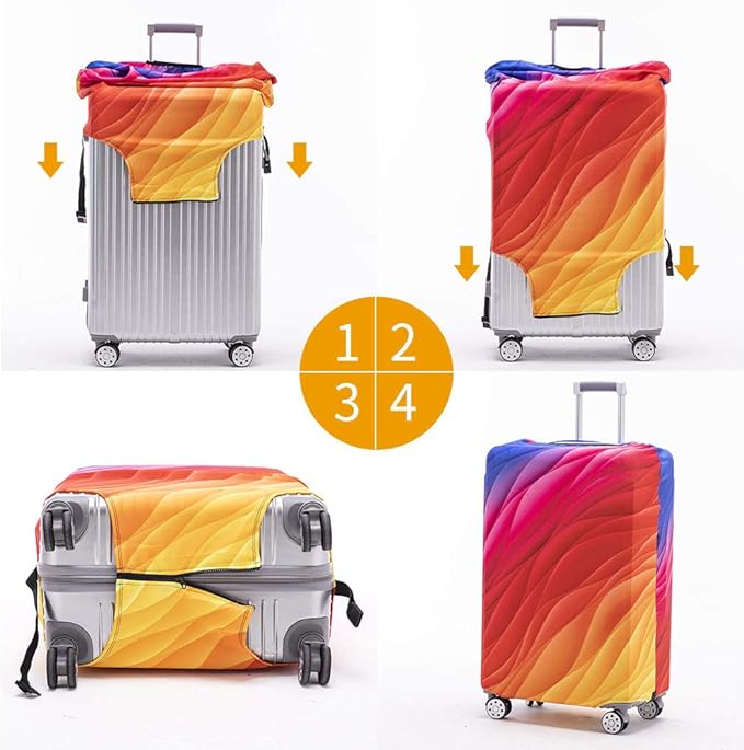 TRAVELKIN more than travel Luggage Cover Washable Suitcase Protector Anti-scratch Suitcase cover Fits 18-32 Inch Luggage