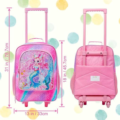 KLFVB Kids Luggage for Boys Girls, Cute Rolling Wheels Suitcase for Toddler, Children Travel Carry on Suitcase