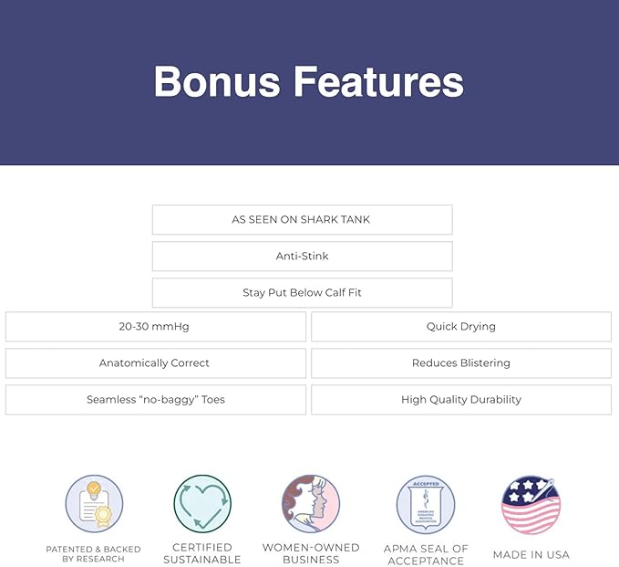 Apolla The Performance Compression Crew Socks for Men & Women, 20-30 mmHg, As Seen on Shark Tank, Ankle, No Show Sock, 1 pair