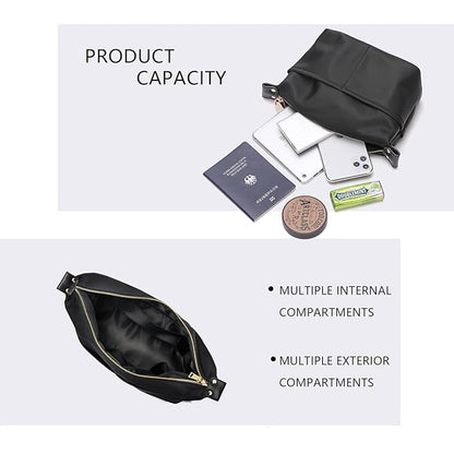 Insert Storage Bag Set Three Size Purse Organizer Cosmetic Bags with Compartments Makeup Travel Bags for Women Nylon (Large-nylon)