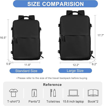 Large Travel Backpack For Women Airline Approved Carry On Waterproof Sports Luggage Casual Daypack Small Hiking Backpack Black