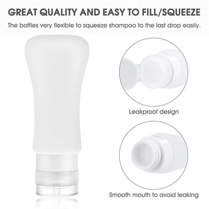 20 Pack Travel Bottles, 3oz 2oz Leak Proof Accessories Toiletries, Shampoo And Conditioner Bottles,Perfect for Business or Personal Travel, Fun Outdoors Silicone 20 Pieces