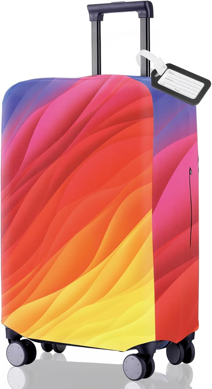 Travel Luggage Cover - Scratch-Resistant Fit 19-31 Inch Suitcase Protector, Not Included (F-S-005, SX(22-23 inch))