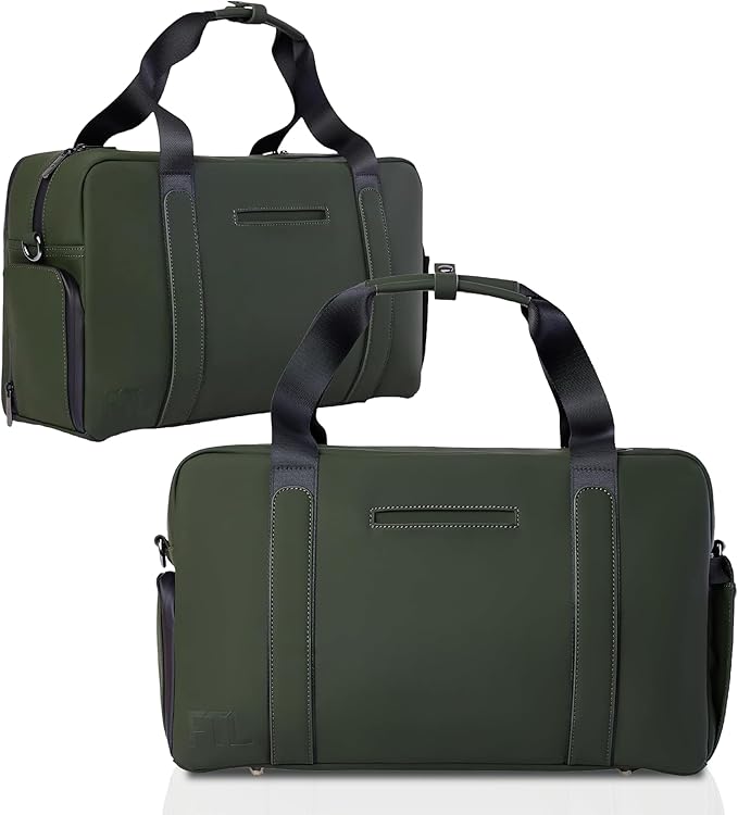 The FTL Lite Mens Gym to Office Bag - 17L Briefcase Gym Bag Hybrid with Shoe Compartment & 16" Laptop Sleeve - Executive Daily Carry & Overnight Duffel for Athletic Business Pros - Abbot Green