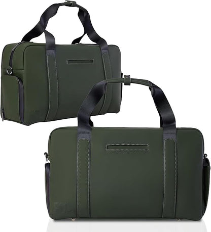 The FTL Lite Mens Gym to Office Bag - 17L Briefcase Gym Bag Hybrid with Shoe Compartment & 16" Laptop Sleeve - Executive Daily Carry & Overnight Duffel for Athletic Business Pros - Abbot Green