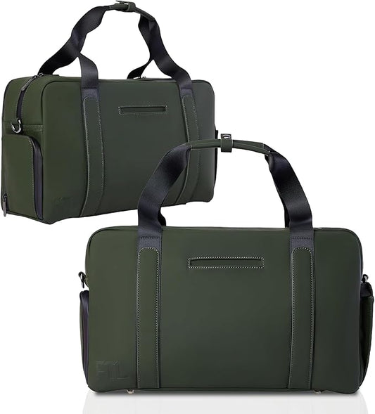 The FTL Lite Mens Gym to Office Bag - 17L Briefcase Gym Bag Hybrid with Shoe Compartment & 16" Laptop Sleeve - Executive Daily Carry & Overnight Duffel for Athletic Business Pros - Abbot Green