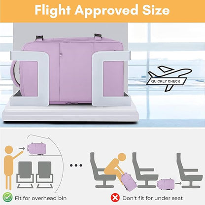 Taygeer Travel Backpack for Men Women, Airline Approved Underseat Personal Item with 17.3 inch Laptop Compartment, TSA Friendly Mochila for Business Hiking Weekend, Carry On Backpack, Orchid Purple