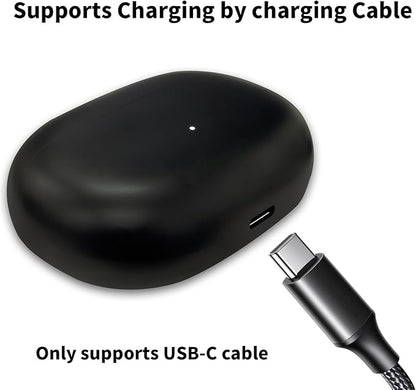 Charging Case Replacement Compatible for Beats Studio Buds Wireless Earbuds (Not Include Earbud) Type-C Protective Case (Black) Bluetooth Pairing Sync Button