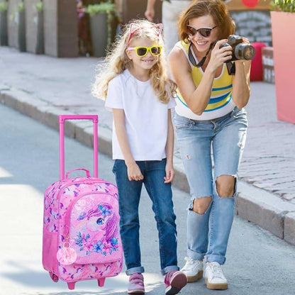 KLFVB Kids Luggage for Boys Girls, Cute Rolling Wheels Suitcase for Toddler, Children Travel Carry on Suitcase