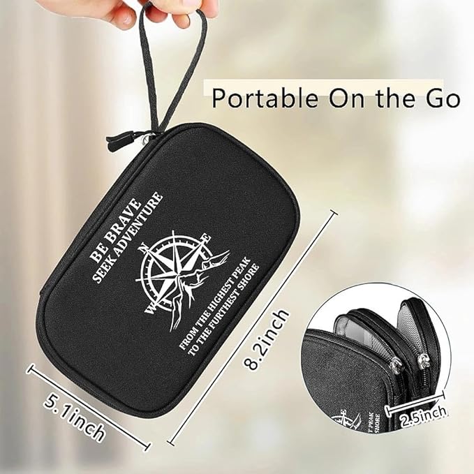 COSHAYSOO Personalized Travel Gifts for Women Men Teen Girl Boy Travelers Who Have Everything, Electronics Cord Cable Organizer Bag Traveling Vacation Cruise Airplane Gadgets Essentials, Compass