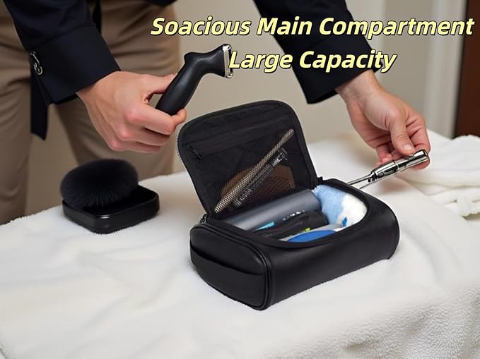 Personalized Small Toiletry Bag for Men, Minimalist Travel Toiletry Organizer Dopp Kit Water-resistant Shaving Bag for Toiletries Accessories, Door Room Essentials, Ideal Chrismas Gifts For Men