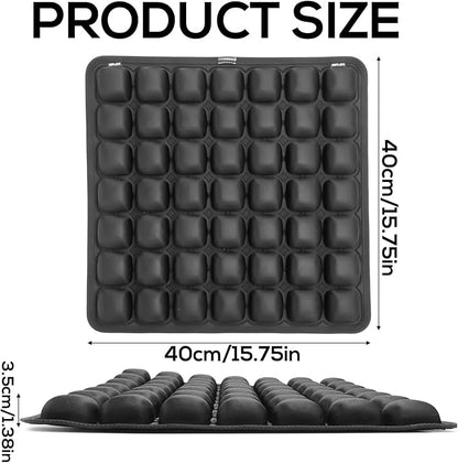 3D Airplane Seat cushion， Type Inflatable Travel Seat Cushion，Ergonomic Comfort Support ， Suitable for wheelchairs Car, Office, Home Living (Black)