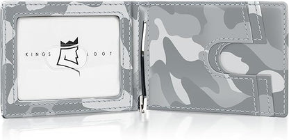 Kings Loot Trackable Airtag Wallet for Men | RFID Blocking Leather Design with Airtag Holder, Money Clip & Pull Tab | Minimalist Air Tag Wallets