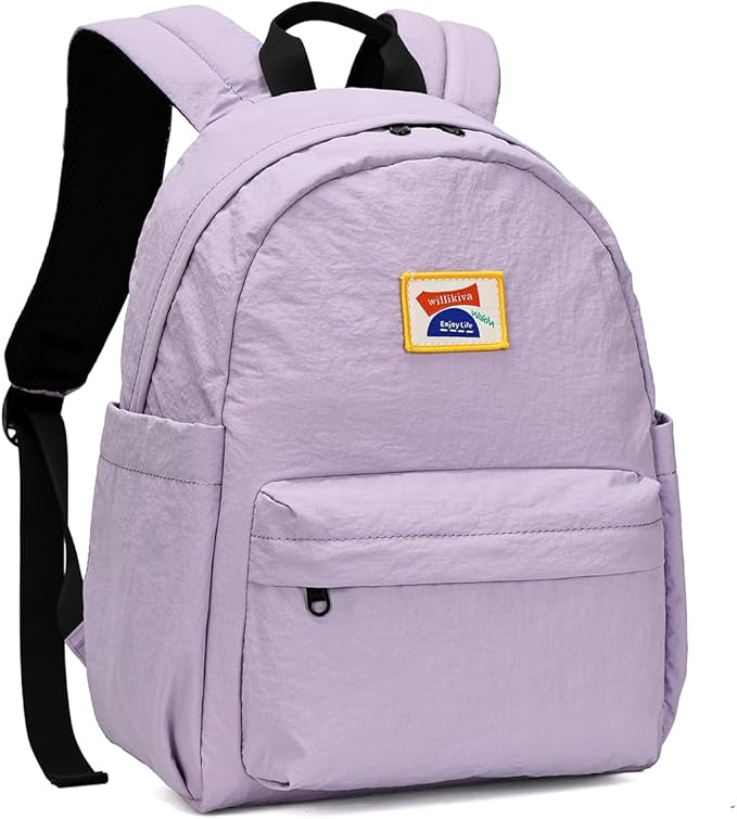 willikiva Kids Backpack for School Boys Girls Teens Toddler Backpack Waterproof Kindergarten Preschool Elementary Bookbag Children Travel Bag(Purple,Small)