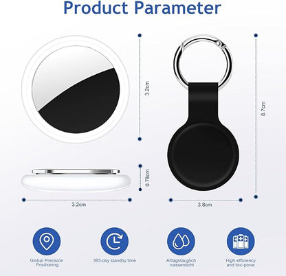 Air Tracker Tag 2 Pack [Apple MFi Certified] with Find My(iOS Only), Key Finder with No App Needed, Waterproof, 365-Day Standby,Wallet Key Bag Luggage Tracker