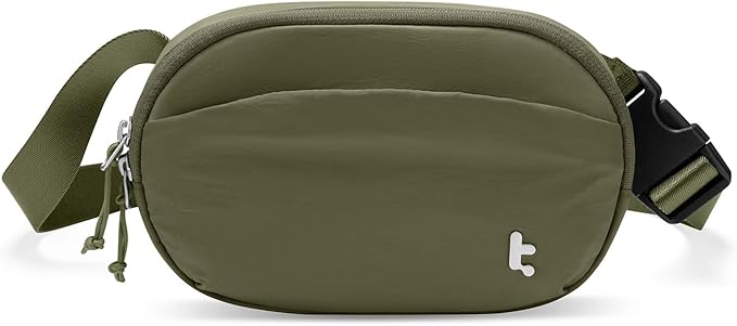 tomtoc Belt Bag with RFID Blocking, 1.5L Cross Body Fanny Pack for Women Men, Sling Waist Bags with Adjustable Strap for Travel Walk