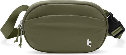 tomtoc Belt Bag with RFID Blocking, 1.5L Cross Body Fanny Pack for Women Men, Sling Waist Bags with Adjustable Strap for Travel Walk