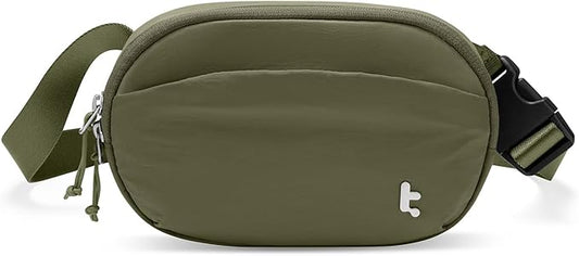 tomtoc Belt Bag with RFID Blocking, 1.5L Cross Body Fanny Pack for Women Men, Sling Waist Bags with Adjustable Strap for Travel Walk