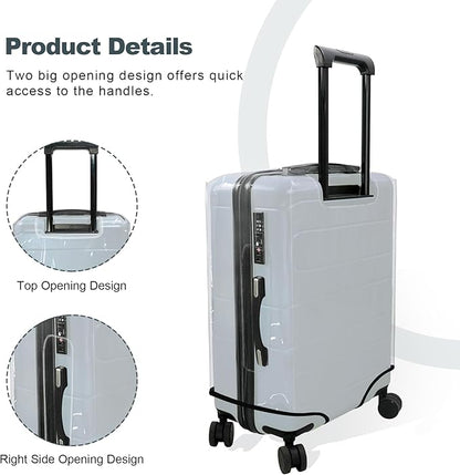 HYPER VENTURE Clear PVC Luggage Cover Full Transparent Suitcase Protector Fits 30 Inch Luggage, XL