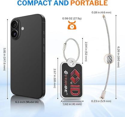 Forge Smart Lost and Found Luggage Tags, Global Luggage Tracking Tag, WorldTracer Compatible, Travel Sentry Powered Baggage ID System for Luggage, Bags, Suitcases, and More (Black 2 PK)