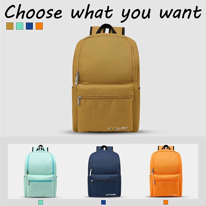 OMOUBOI Casual Daypacks Superbreak Backpack 14 inch Laptop Backpack for Women & Men Fits Tourism Business (Ginger)