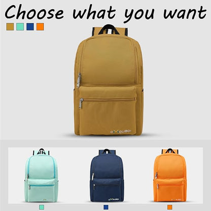 OMOUBOI Casual Daypacks Superbreak Backpack 14 inch Laptop Backpack for Women & Men Fits Tourism Business (Ginger)