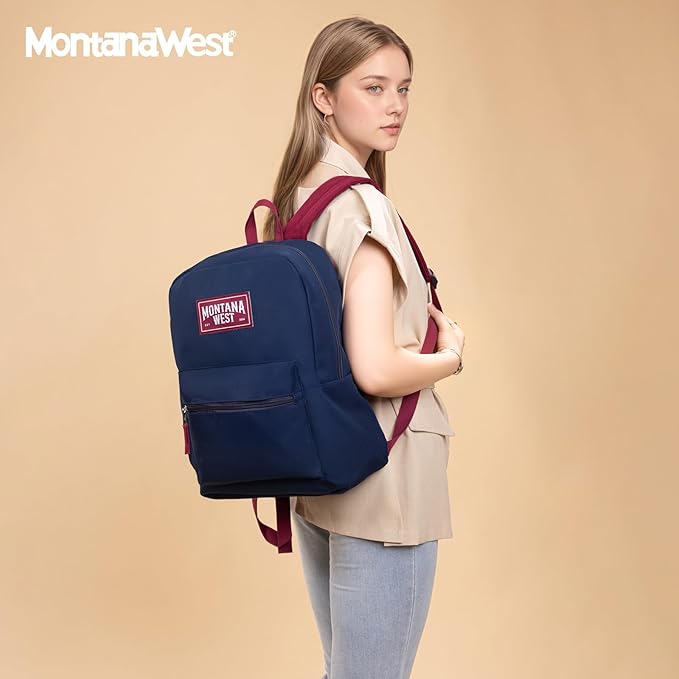 Montana West Backpack for Women Men 2 PCS Lightweight College Bookbags Casual Daypack Backpacks for Commute & Travel