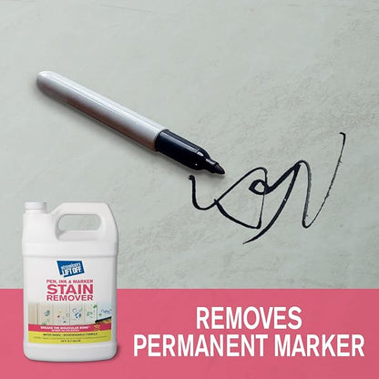 Motsenbocker's Lift Off 41001-4PK Pen, Ink & Marker Stain Remover – Removes Nail Polish, Makeup, and Dyes From Walls, Countertops, Tile, and More, Pre-Wash Laundry Treatment – 1 Gallon (Pack of 4)