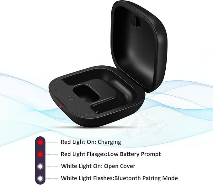 Jinstyles Replacement Charging Case Compatible for Powerbeats Pro, Charger Case with Bluetooth Pairing Sync Button, 700 mAh Built-in Battery, Capable of Charging 3 Times