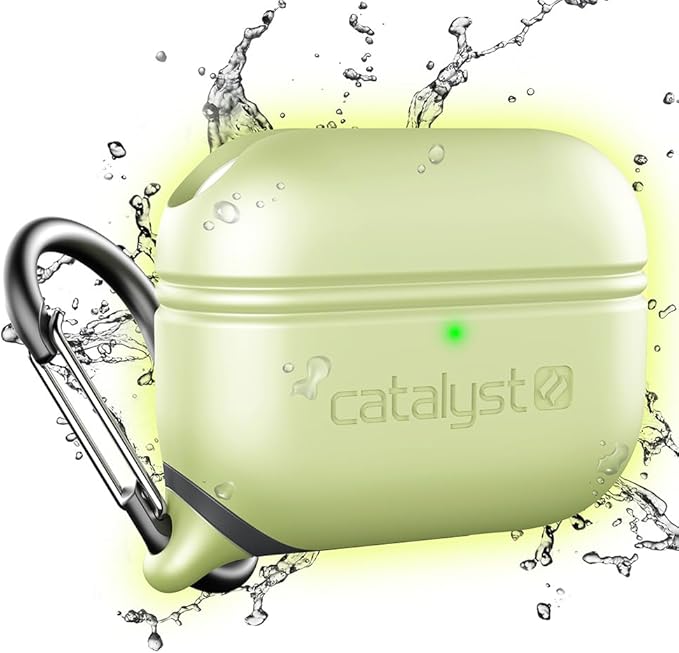 Catalyst Waterproof Case for AirPods Pro 2nd Generation and AirPods Pro 1st Generation - Wireless and USB-C Charging Compatible, One Piece Design, High Drop Protection Case with Carabiner