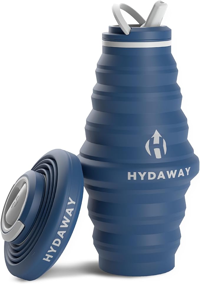 HYDAWAY Getaway Bundle - 25oz Collapsible Water Bottle and 16oz Collapsible Insulated Tumbler - BPA-Free, Leak-Resistant, Reusable Drinkware Set for Travel, Hiking, and Daily Commutes