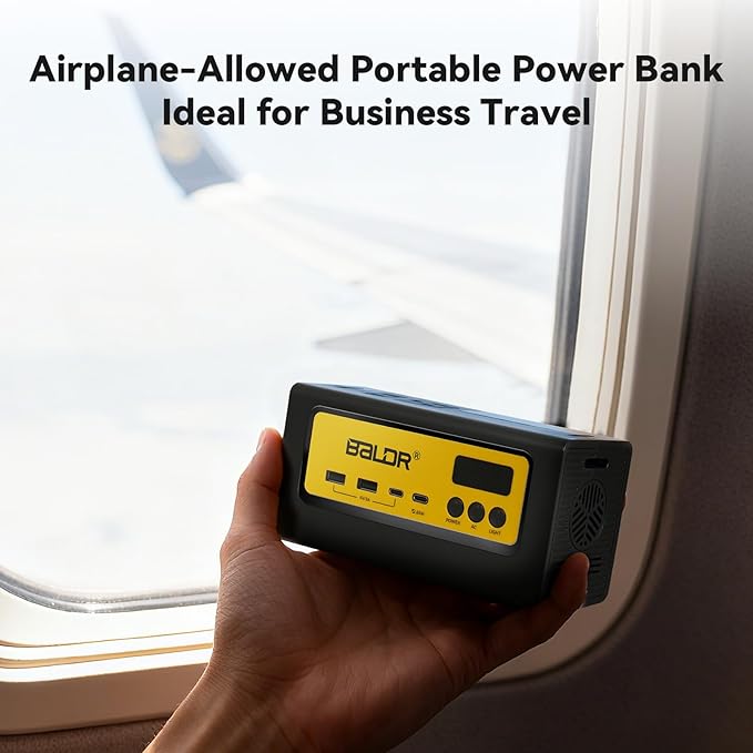 BALDR Portable Power Station 28000mAh, 90Wh LiFePO4 Battery Backup Camping Solar Generator Fast Charging with AC Outlet 150W Peak Power Bank for Home Backup Outdoor Emergency