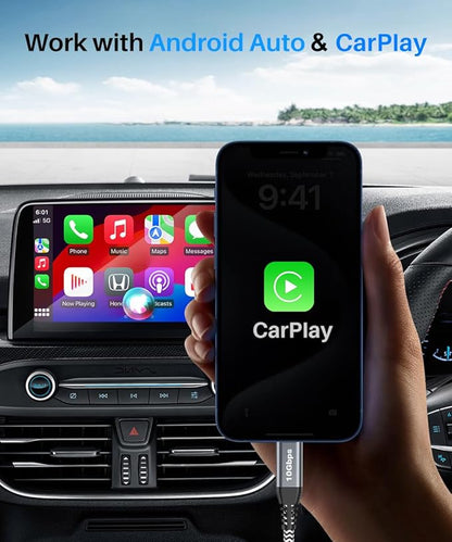 USB C Data Cable 10Gbps Transfer [6FT 2Pack], USB A to USB Type C Charger, High Speed USB 3.2 Gen 2 Sync & Charge Cord for iPhone 16/15 Pro CarPlay, Samsung Galaxy S24/S23/S22/S21 Android Auto, PS 5