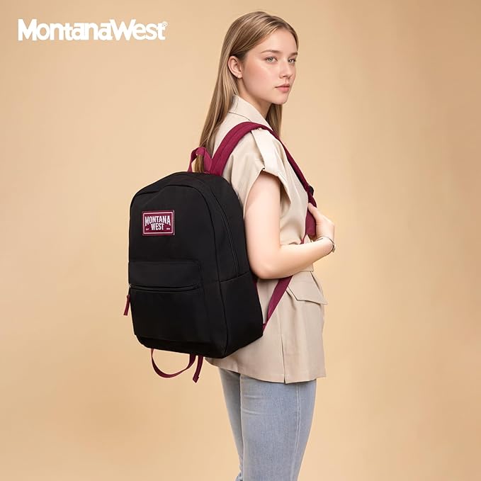 Montana West School Backpack for Women Men Lightweight College Bookbag Casual Daypack Backpacks for Commute & Travel