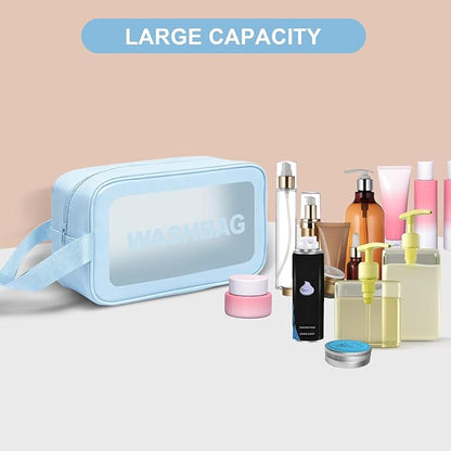 Gym Bag for Women Men, Travel Duffle Bag Large Capacity Carry On Weekender Bag With Shoe Compartment Gym Tote Dry Wet Separation Duffel Bag with Makeup Bag, Blue