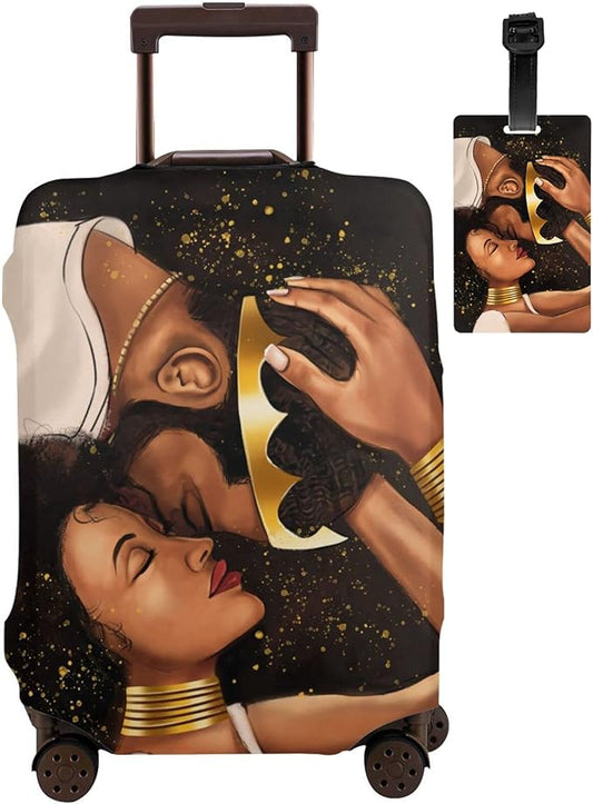 Luggage protector suitcase cover luggage cover for Suitcase Washable Suitcase Protector Anti-scratch Suitcase cover Large Afo couple1