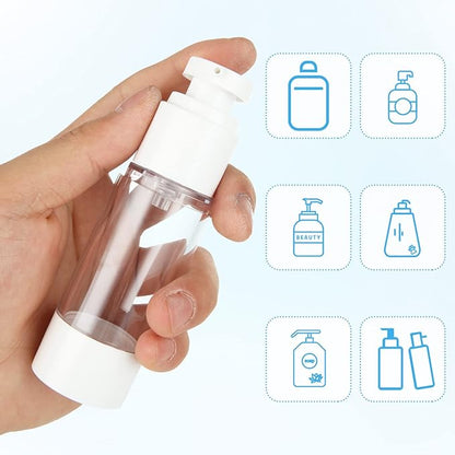 SENENQU 24 PCS 1 Oz 30ml Airless Pump Bottles Travel Size Empty Pump Bottle Lotion Container Refillable Cosmetic Pump Dispensers for Foundation Moisturizer Shampoo Toiletry