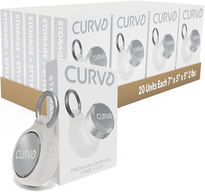 CURVD Premium Carrying Case Bulk Pack (20 Pairs) Keychain Container, Medicine Pill Organizer Travel Pill Box, Small Waterproof Holder for Pills Earplugs Jewelry, Compatible with Loop, Vibes & Eargasm