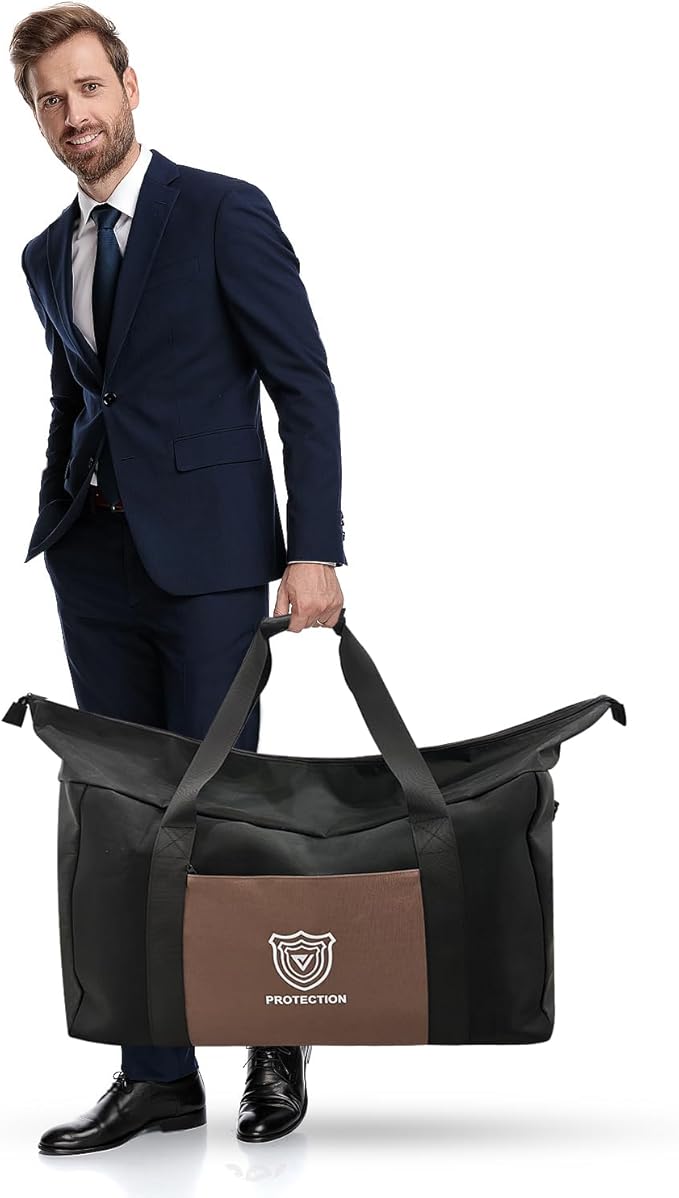 QYWOVPNBFCD Faraday Duffel Bag, Faraday Bag for Large Generators and Electronics, Military-Grade Signal Blocking Anti-tracking Data Privacy EMP Protection With 2 Detachable Faraday bags