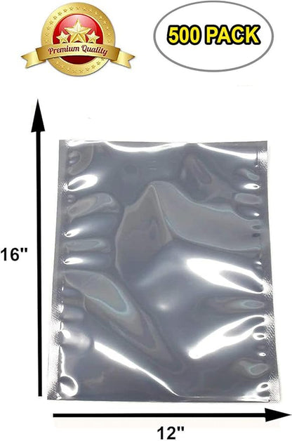 APQ Pack of 500 Static Shielding Bags 12 x 16. Grey Electrostatic Bags 12x16. Open Ended Heat Sealable Bags. Transparent Material. Great for Electronical Sensitive Components.